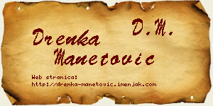 Drenka Manetović vizit kartica